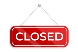 red closed sign